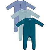 Jimonda Baby Romper Boys Girls Bamboo Pajamas 2-Way Zipper Footed Unisex Zip-Up Sleepers Sleep and Play pjs