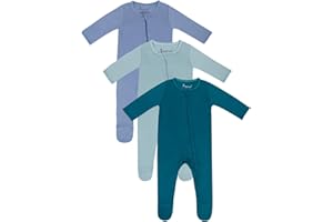Jimonda Baby Romper Boys Girls Bamboo Pajamas 2-Way Zipper Footed Unisex Zip-Up Sleepers Sleep and Play pjs