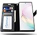 AMOVO Leather Case for Galaxy Note 10 Plus (6.8’’) [Genuine Leather] Samsung Galaxy Note 10+ Wallet Case Detachable [2 in 1 Folio] [Wristlet] Note10+ Leather Folio (Note10Plus, Genuine Leather Black)