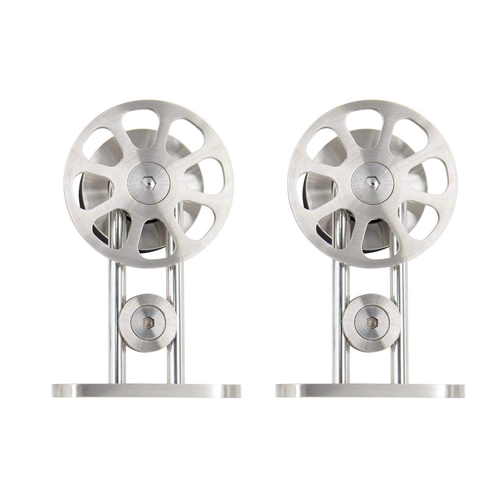 ZEKOO Top Mount Spoke Wheel Track Pocket Double Door ...