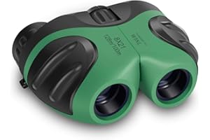 MEET SUN Easter Gifts for 3-12 Years Old Boys, VNVDFLM Compact 8x21 Shock Proof Green Binoculars for Bird Watching Kids Telescope for Teens Toys for 5-10 Years Old Girls (Green)