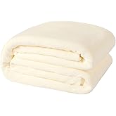 NANPIPER Fleece Blankets, Super Soft Flannel King Size Blanket for Bed, Luxury Cozy Microfiber Plush Fuzzy Blanket,Ivory White