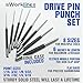 Workline Drive Pin Punch Set 6 Inch Hardened Steel Holds Up to Your Toughest Task 8 Sizes