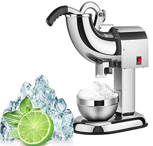 DBMGB Edelstahl Eisrasierer Eiscrusher, Ice Crusher Shaver Maschine Elektrisch Mit Verstellbarer Doppelklinge…
