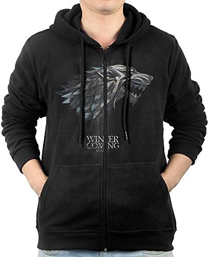 Game Of Thrones Winter Is Coming Stark Mens Zip Up Pocket Fashion Pullover