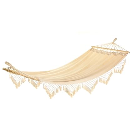 Cape Cod Style Wood Frame Cotton Fabric Canvas Hammock