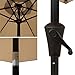 Patiorama 7.5 Feet Outdoor Patio Umbrella Outdoor Market Umbrella with Crank, 6 Ribs, Polyester Canopy, Beige