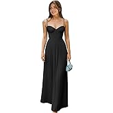 Plakend Spaghetti Straps Chiffon Bridesmaid Dresses Long Corset Prom Dress A-Line Pleated Formal Dress