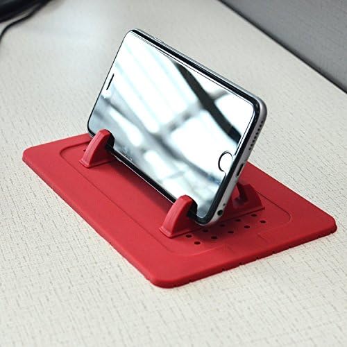 Car Pad Mount Dash Mat CellPhone Car Mount Holder Cradle Dock For iPhone5s/6s Samsung S6 S7 EDGE /Tablet PC Holder -BLACK (RED)