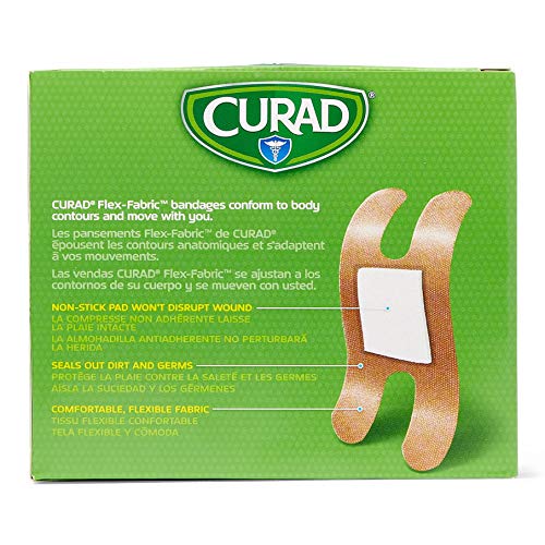 Curad Fabric Adhesive Knuckle Bandages, Finger Bandages for Knuckles