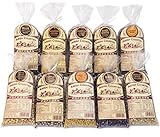 Amish Country Popcorn- 10 (1 Lb Bag) Variety Gift Set Bundle with Recipe Guide (Red, Blue, Medium White, Midnight Blue, Purple, Ladyfinger, Baby White, Rainbow, Extra Large Caramel Type, and Mushroom)