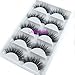 3D Mink False Eyelashes LASGOOS 100% Siberian Mink Luxurious Fluffy Volume Messy Cross Light Weight Long 5 Pairs x 2 Wholesale Fake Eye Lashes A11