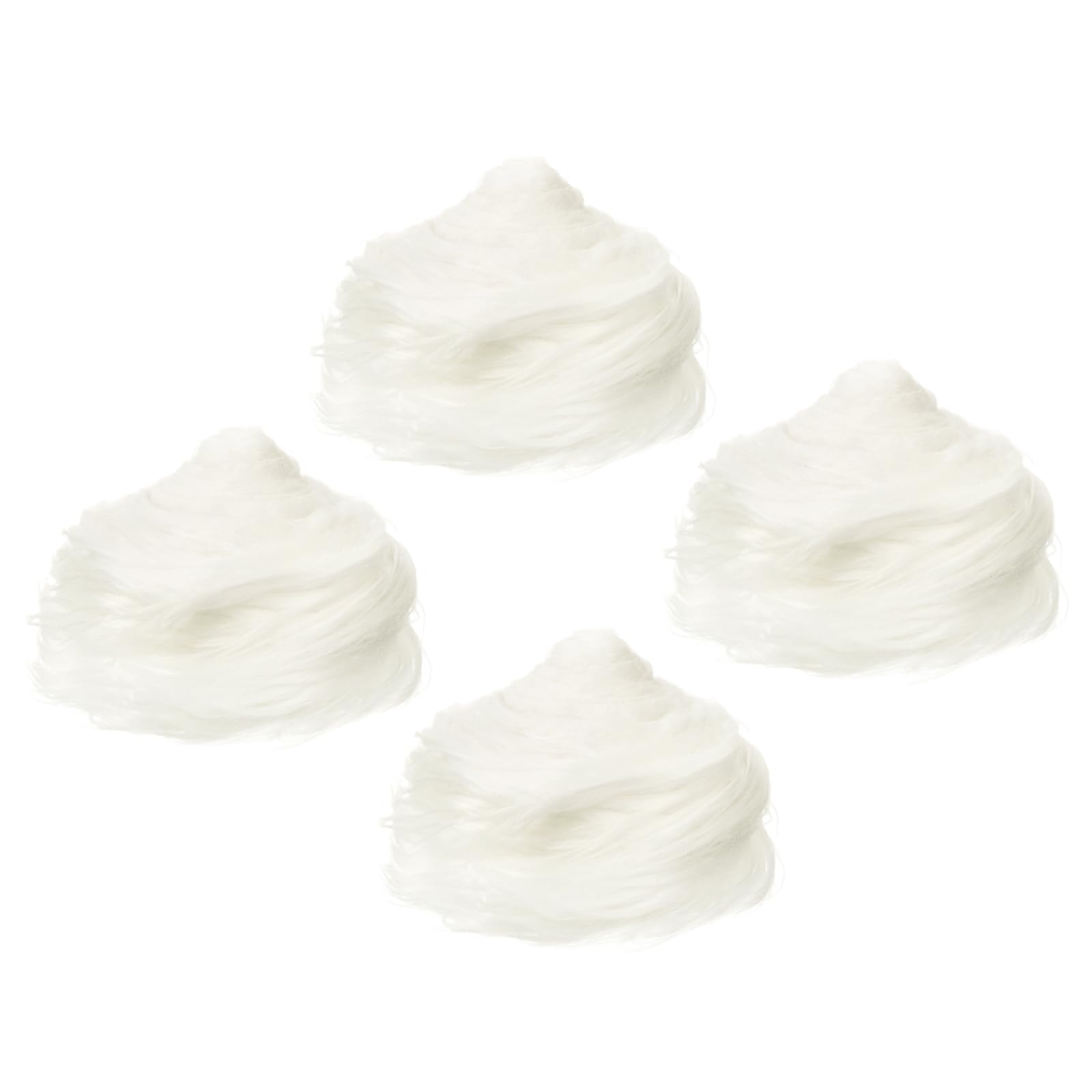 PATIKIL Plush Faux Fur Fabric Precut Strips, 4 Pcs 59" x 2" Fluffy Faux Fur Ribbon for DIY Crafts Christmas Halloween Gnome Beard, White
