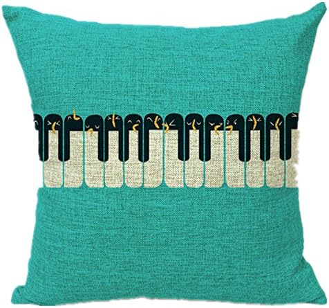 Goldenchildhood 18 X 18 Inch Cotton Linen Decorative Throw Pillow Cover Cushion Case Cartoon Penguin
