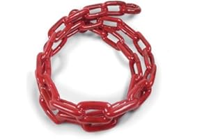 GREENFIELD PRODUCTS Greenfield 2115-RD PVC Coated Anchor Chain, Red, 1/4" x 4'