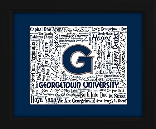Georgetown University 16x20 Art Piece - Beautifully matted and framed behind glass
