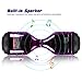 Felimoda 6.5 Inch Self Balancing Hoverboards Scooter Two Wheel Balance Board with LED Light Built-in Wireless Speakers and Carry Bag-UL2272 Certified (Chrome Purple)