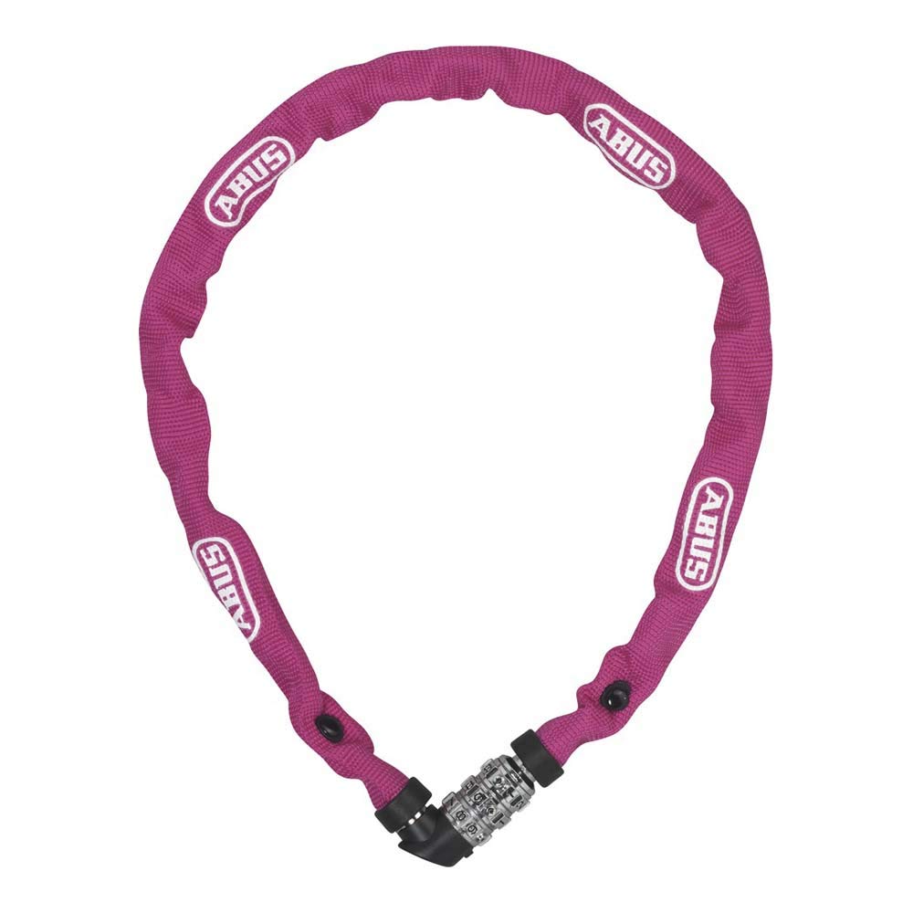 ABUS chain lock 1200 Web - Combination lock with 3-digit combination - Hardened steel chain - Lightweight bike lock with choice of colours - Bike accessories - 60 cm - Pink
