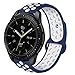 VIGOSS Compatible Galaxy Active (40mm) Bands/Galaxy 42mm Band/Gear Sport Band - 20mm Silicone Strap Wristband for Samsung Galaxy Watch 42mm R810 (Blue/White, S/M)