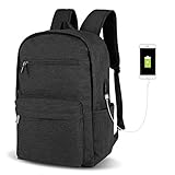 Laptop Backpack,Tocode Travel School Backpack with USB Charging Port,Water Resistant College Computer Bag for Women & Men Fits 15.6 Inch Laptop