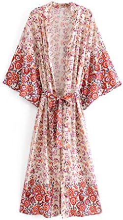 cotton on body dressing gown Blockprint Cotton Kimono Robe: Indian Boho Beach Cover-up