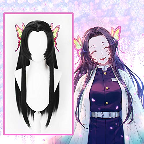 Anime Comic Demon Slayer Kimetsu No Yaiba Cosplay Wigs Kochou Kanae Cosplay Wig Heat Resistant Synth