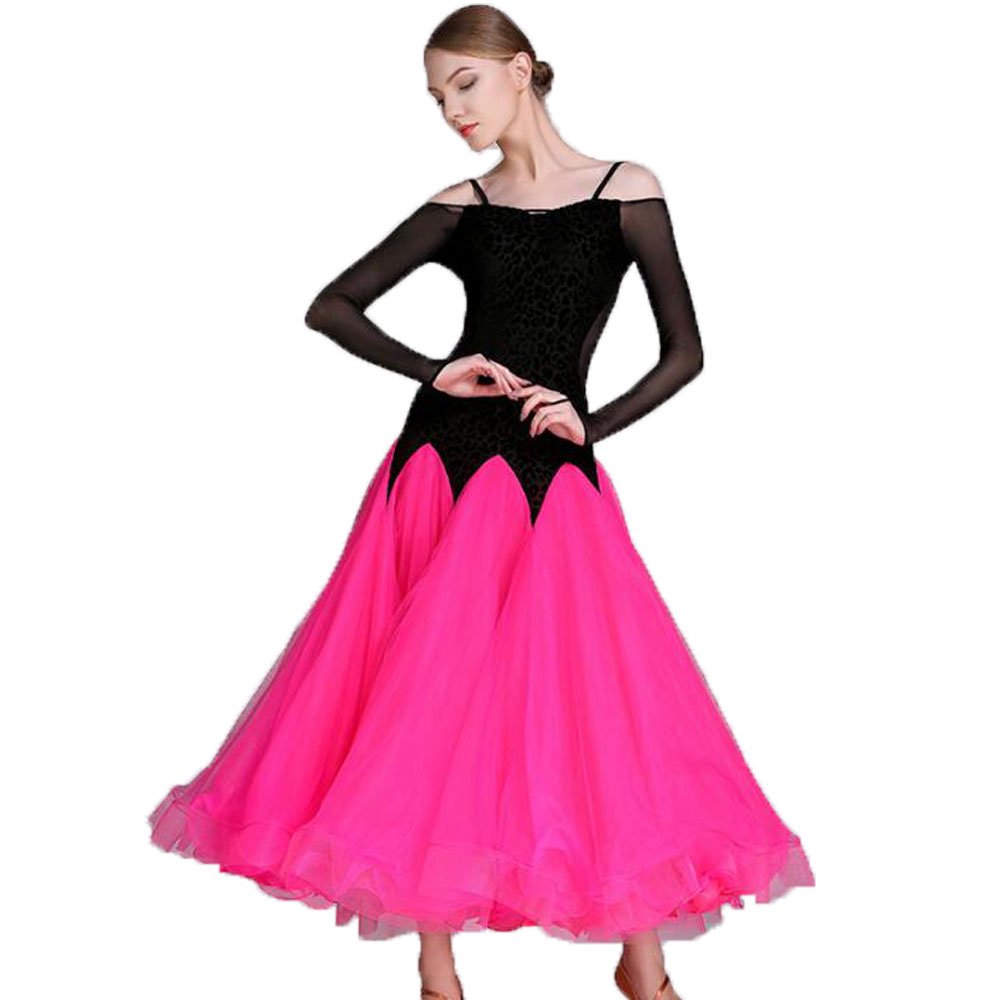 輝く高品質な 社交ダンス モダンドレス Medium レッド ラテンドレス ダンスウエア Medium レッド ロングスカート オーダーメード B07bkt8fg5 社交ダンスドレス ダンス衣装 ワンピース発表会用演出服 全6色 デモ 競技 即納 Www Aiq Aiq Com Mx