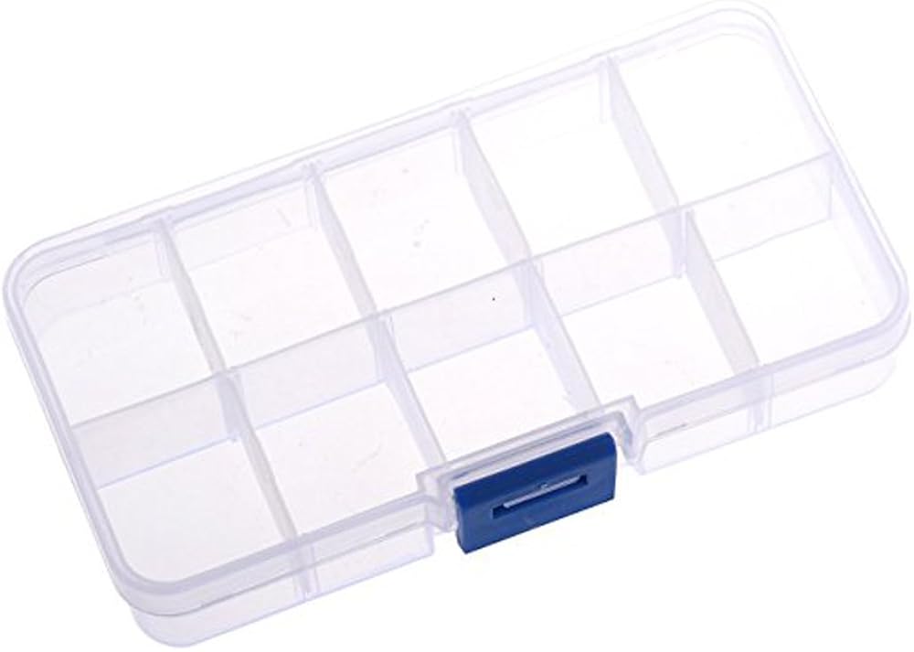 10 Grids Clearly Compartment Plastic Storage Box Case (10 Grids