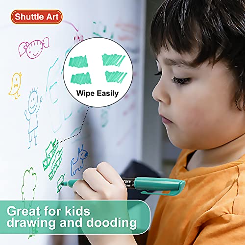 Shuttle Art Dry Erase Markers, 16 Colors Whiteboard Markers,Fine Tip