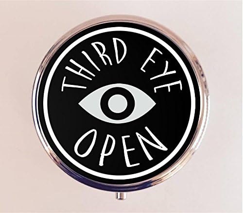 Third Eye Open Pill box Pillbox Case Holder Stash Box Spiritual Consciousness Awareness Festival Accessory Psychedelic