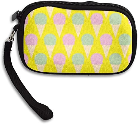 Colorful Ice Cream Comfortable Coin Purse Storage Package Wallet Zipper Change Holder Bag Key Wristlet Wallet Handbag Wallet Zipper Mini Wallet For Men & Women