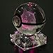 S-SO 3D Cute K9 Crystal Ball Night Bedroom LED Desk Table RGB 7 Color Changing Light lamp (gg)