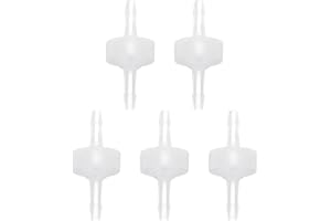 uxcell 5 Pcs Non Return Check Valves, 1/8" (3mm) Dia One Way Inline Hose Connector PP Plastic Hose Barb for Gas Liquid Air Wa