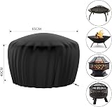 Estefanlo Waterproof Round Fire Pit Cover 80cm Anti-UV Protection view 2