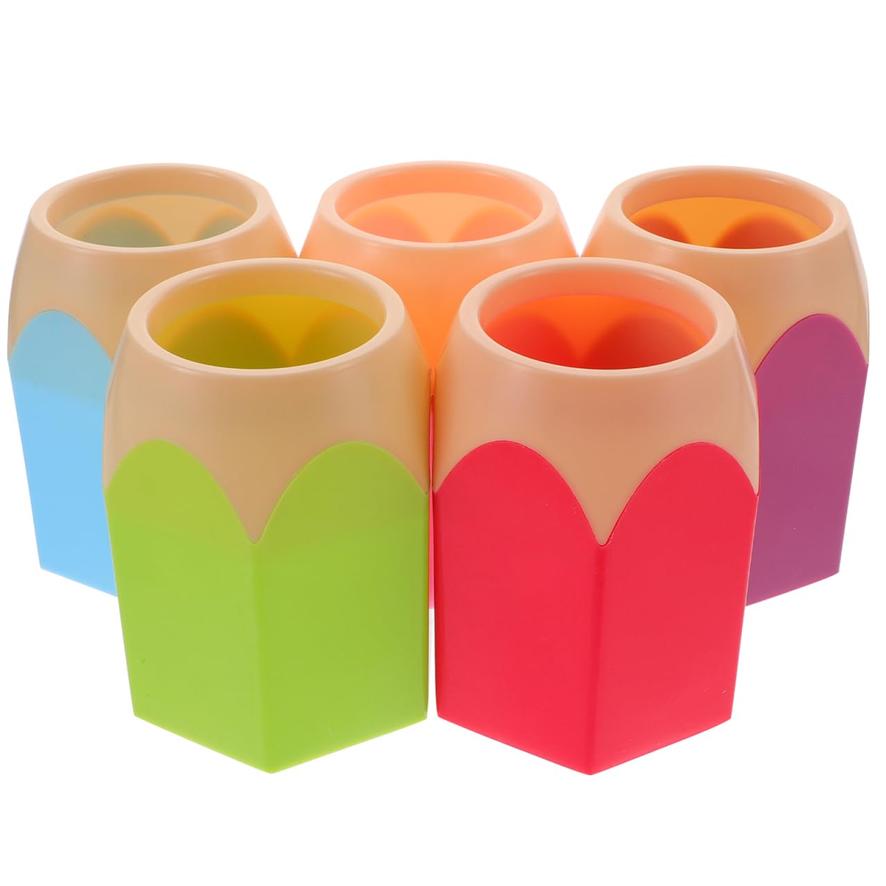 10 Pcs Colorful Pencil Holder Set - Fun and Functional Desk Organizers for Stationery Makeup Brushes and Classroom Supplies