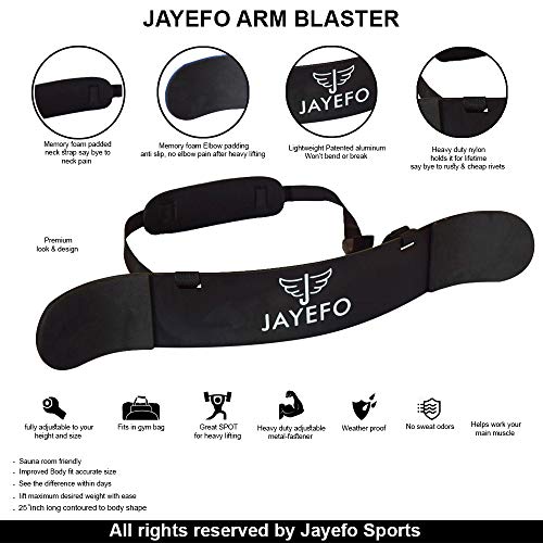 Jayefo Sport Arm Blaster for Biceps, Ez Curl Bar and Preacher Bar