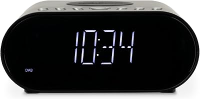 Roberts Ortuscharged-Black DAB Clock Radio with Wireless Charging