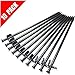 IUM&Eacute; 10 Pack Black Heavy Duty High Strength Steel Camping Tent Stakes Peg Unbreakable and Inflexible for Outdoor Trip Hiking Gardening with Oxford Fabric Pouch 11.8inch ... ... (Black) primary