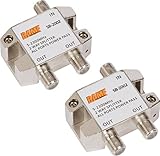 BAMF 2-Way Coax Cable Splitter Bi-Directional MoCA 5-2300MHz (2 Pack)