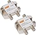 BAMF 2-Way Coax Cable Splitter Bi-Directional MoCA 5-2300MHz (2 Pack)