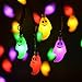 LEVIITEC Solar Halloween Decorations String Lights, 30 LED Waterproof Cute Ghost LED Holiday Lights for Outdoor Decor, 8 Modes Steady/Flickering Lights [Light Sensor] 19.7ft Multicolor
