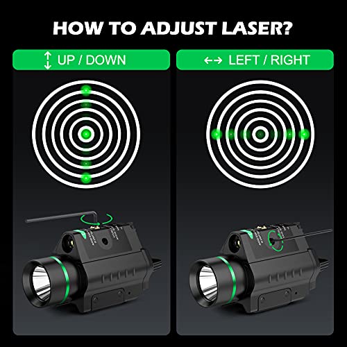 350 Lumen Rechargeable Weapon Laser Gun Rail Pistol Light Flashlight Combo - Flashlight Combo And Pistol Light Price
