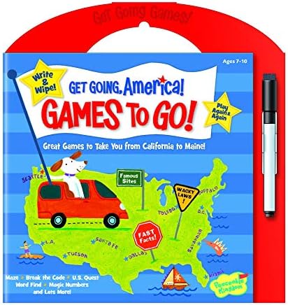 Amazon ピーサブルキングダム Peaceable Kingdom Get Going America Write And Wipe Games To Go Activity Book Gg104 並行輸入品 ポータブル ポケットゲーム おもちゃ