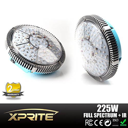 Xprite UFO Full Spectrum 225W (753W) LED Grow Light for Indoor Plant Growing Plants And Garden Greenhouse With IR