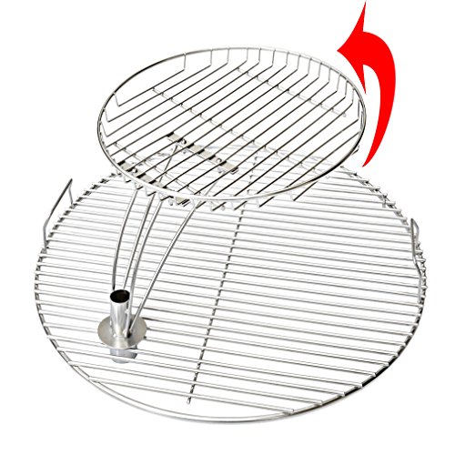 onlyfire 13.5” Stainless Steel Cooking Grate with Swivel Shaft for Char