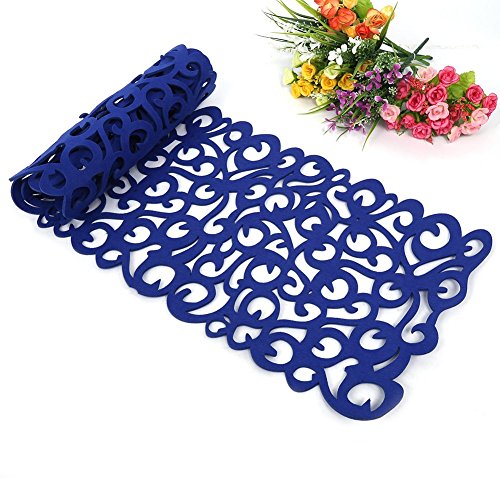 Haofy Table Runner，7 Colors Rectangle Shape Felt Tablecloth Runner Placemats Table Mats Household Decorations New for Rustic Weddings, Party Decorations and Crafts (Royal)