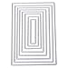 Buytra 8 Pieces Die Cuts Metal Cutting Dies Stencil for Card Making Scrapbooking Album Paper DIY Crafts, Rectangle Shape