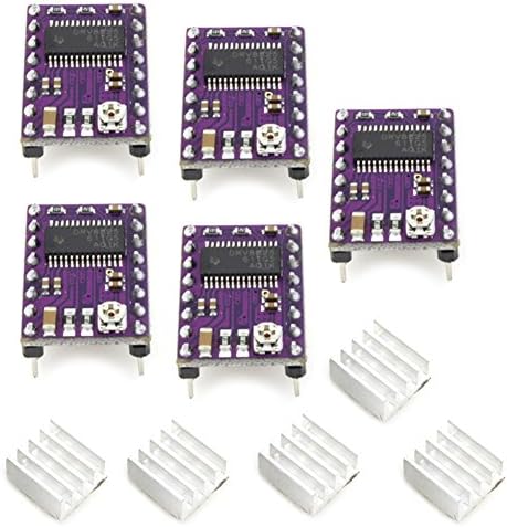 ARQQ DRV8825 StepStick Stepper Motor Driver with Heat Sink for 3D Printer Prerap Ramps A4988 (Pack of 5)
