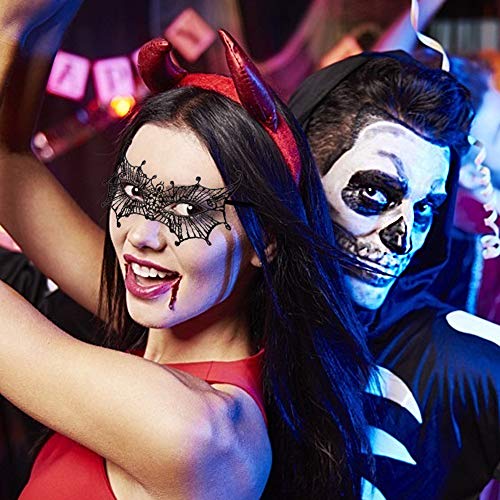 VGOODALL 12 STK. Venezianische Maske, Damen Spitze Augenmaske Geheimnisvolle Lace Maske für Halloween Party