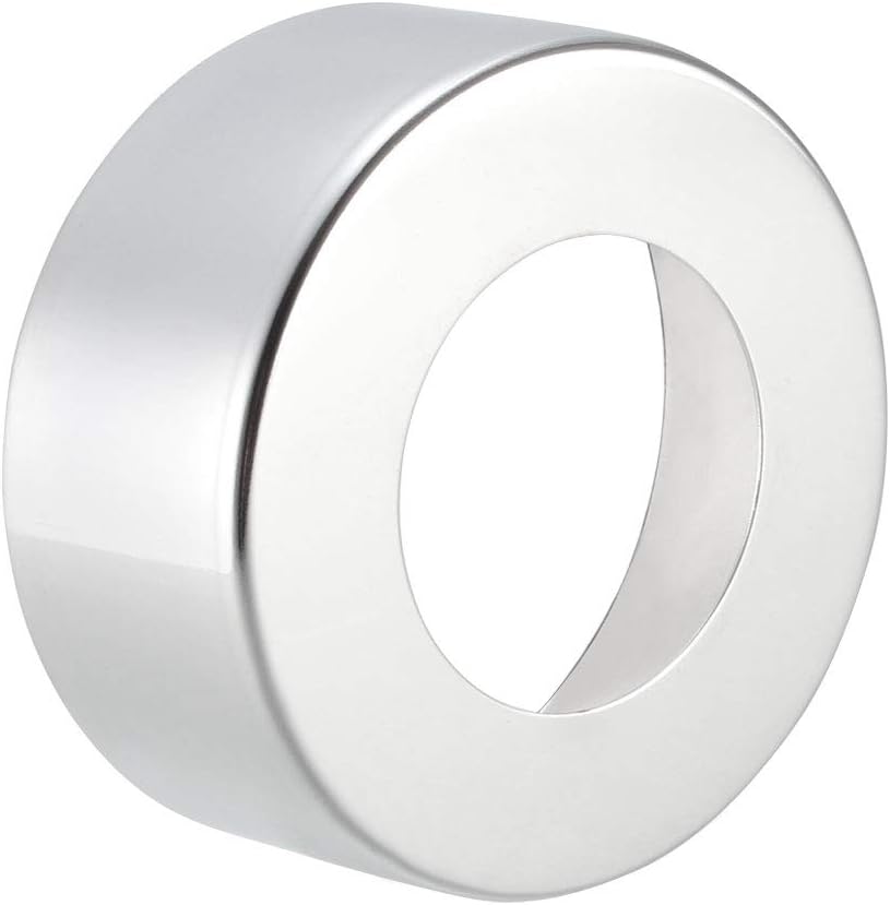 sourcing map Round Escutcheon Plate 60x25mm Stainless Steel Chrome Plating for 33mm Diameter Pipe, Silver - Image 4